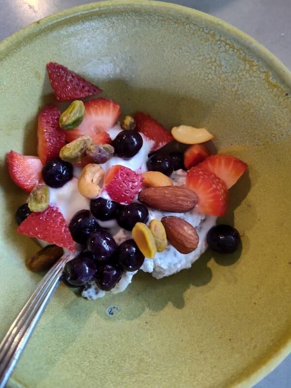 Chia pudding with yogurt