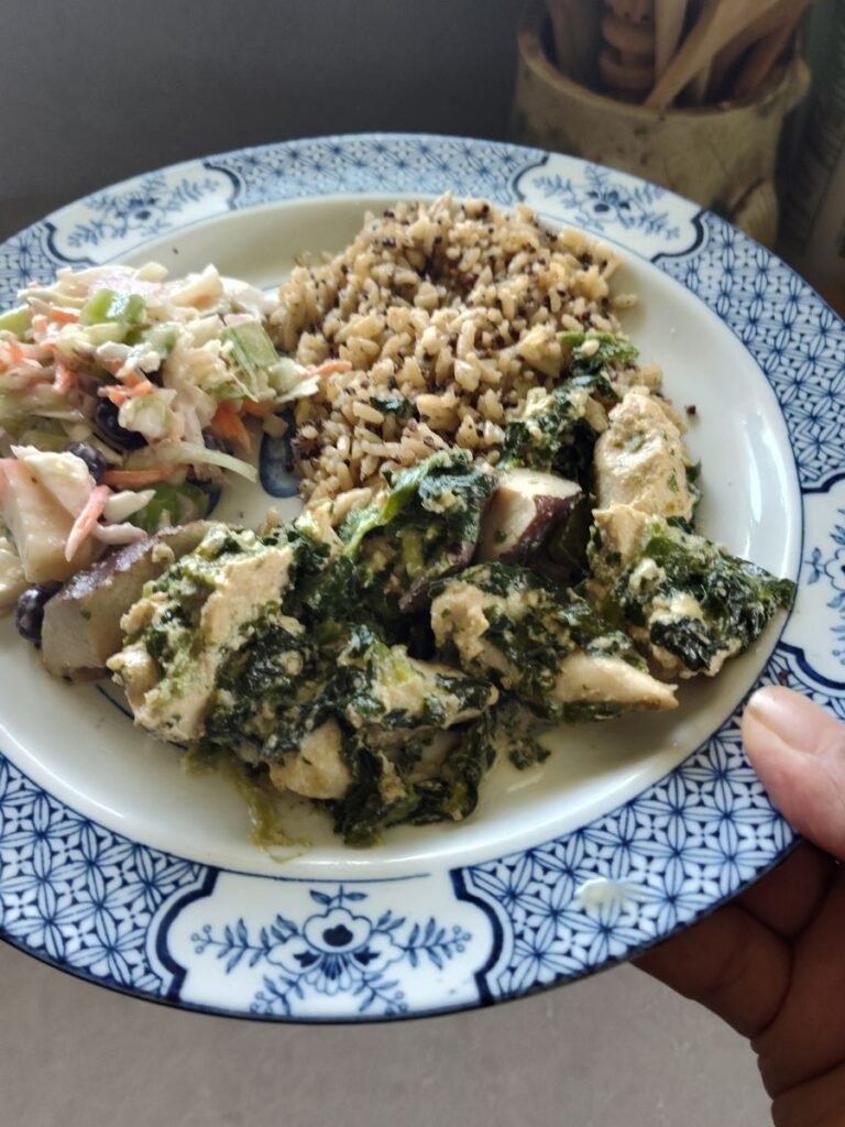 Creamy garlic and parmesan chicken and mushrooms