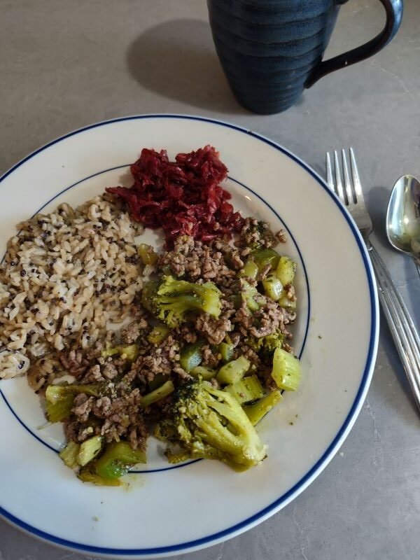 Keto ground beef and broccoli