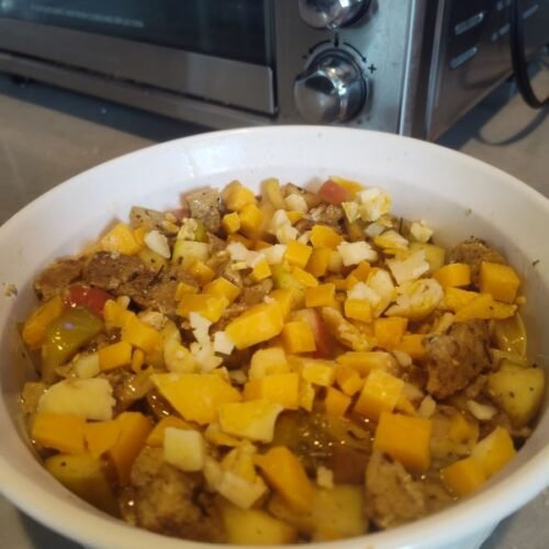 Apple-sausage-casserole