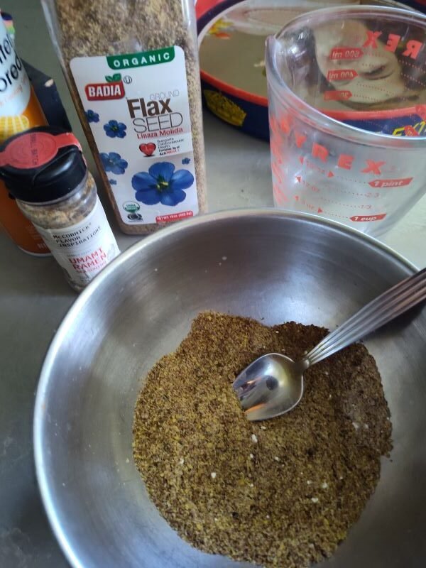 Ingredients for this Flaxseed biscuit recipe