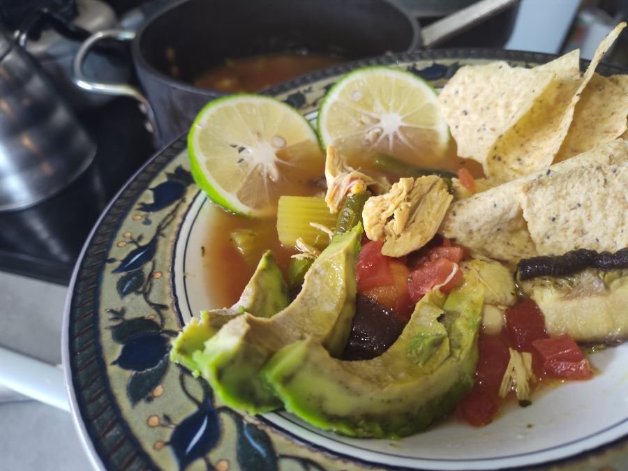 keto chicken tortilla soup