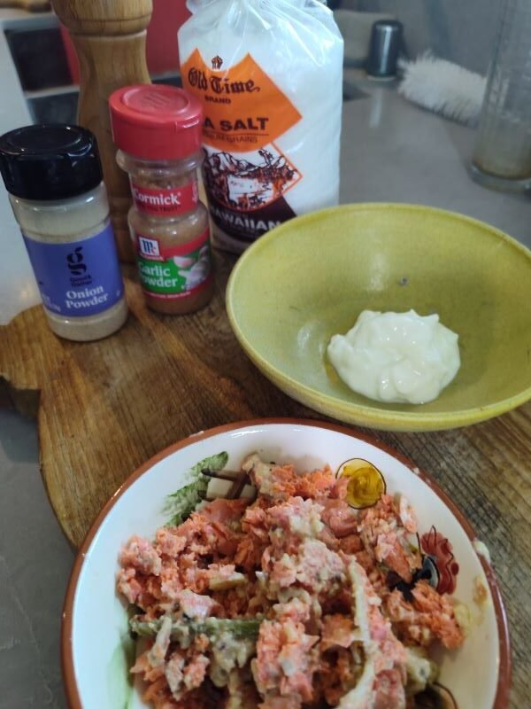 Ingredients for this keto salmon dip recipe