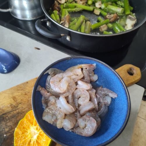 shrimp and asparagus keto recipe.