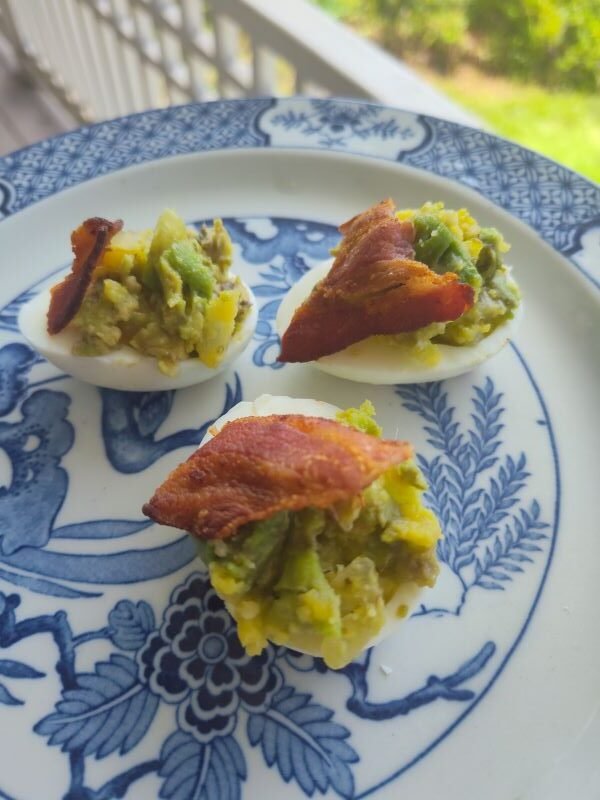 Make this avocado deviled egg recipe