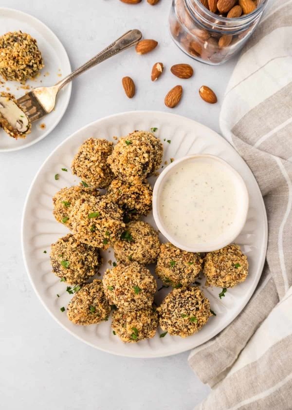 Almond Crusted Mushrooms