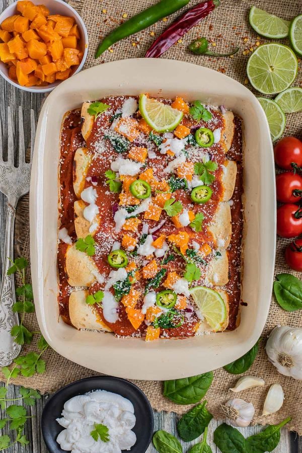 Butternut Squash Enchiladas