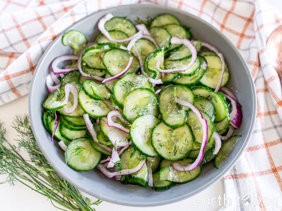 Gurkensalat (German Cucumber Salad with Vinegar)