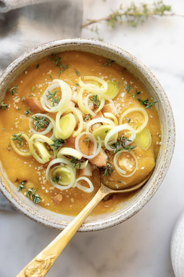 Pumpkin leek soup