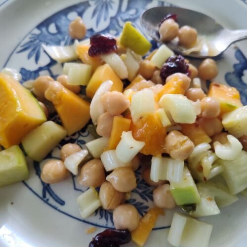 Fall chickpea and apple salad