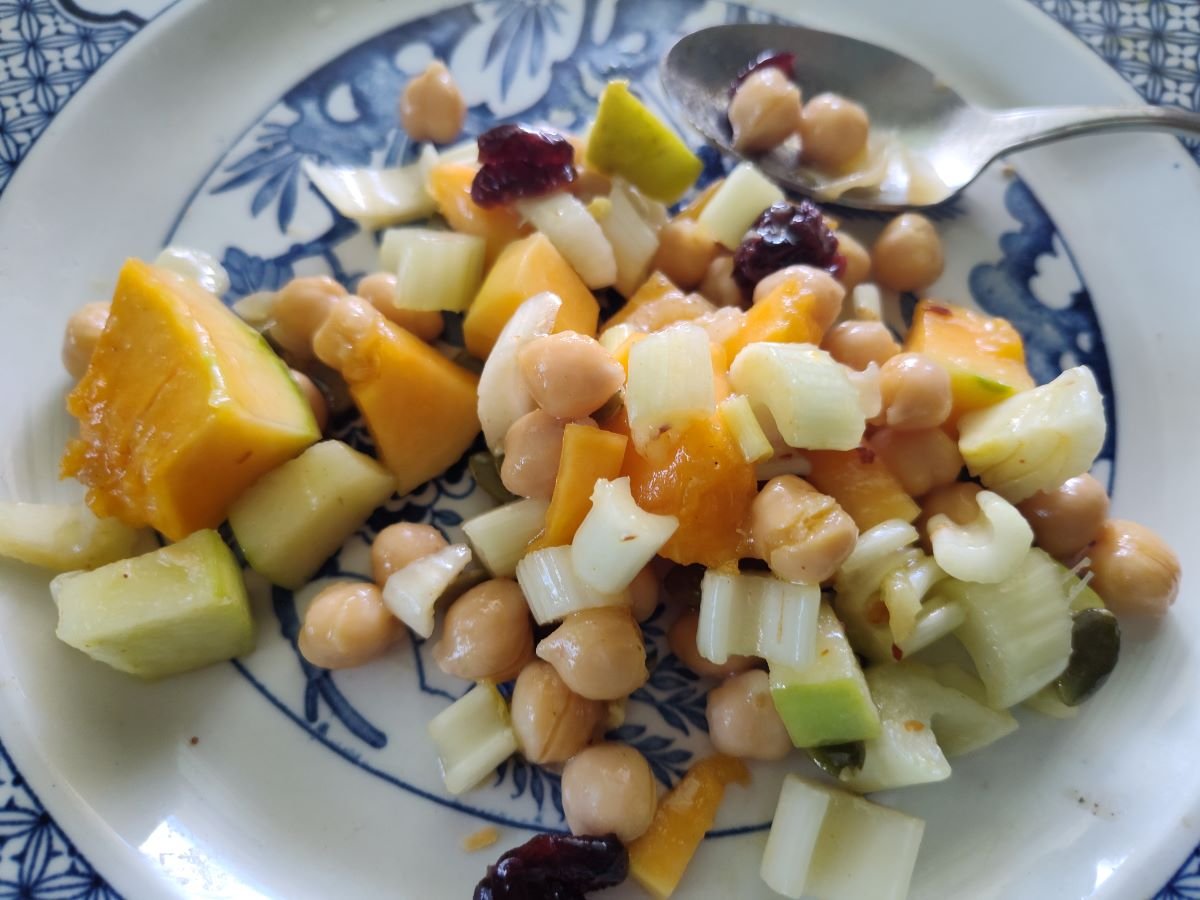 Fall chickpea and apple salad