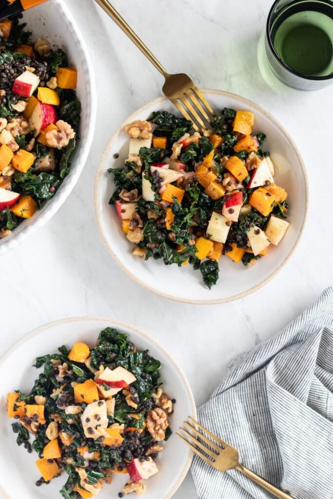 This delicious Kale and Lentil Salad 