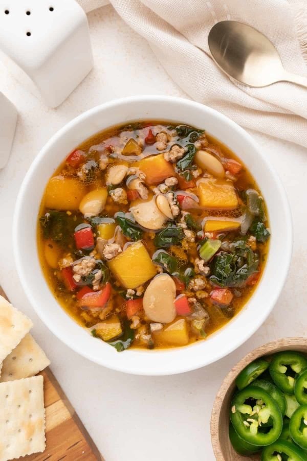 Pork Chili with Butternut and Kale